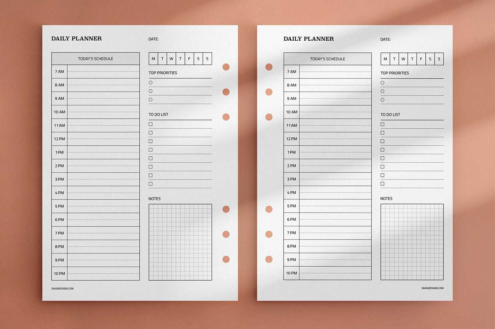 Printable Daily Planner Template