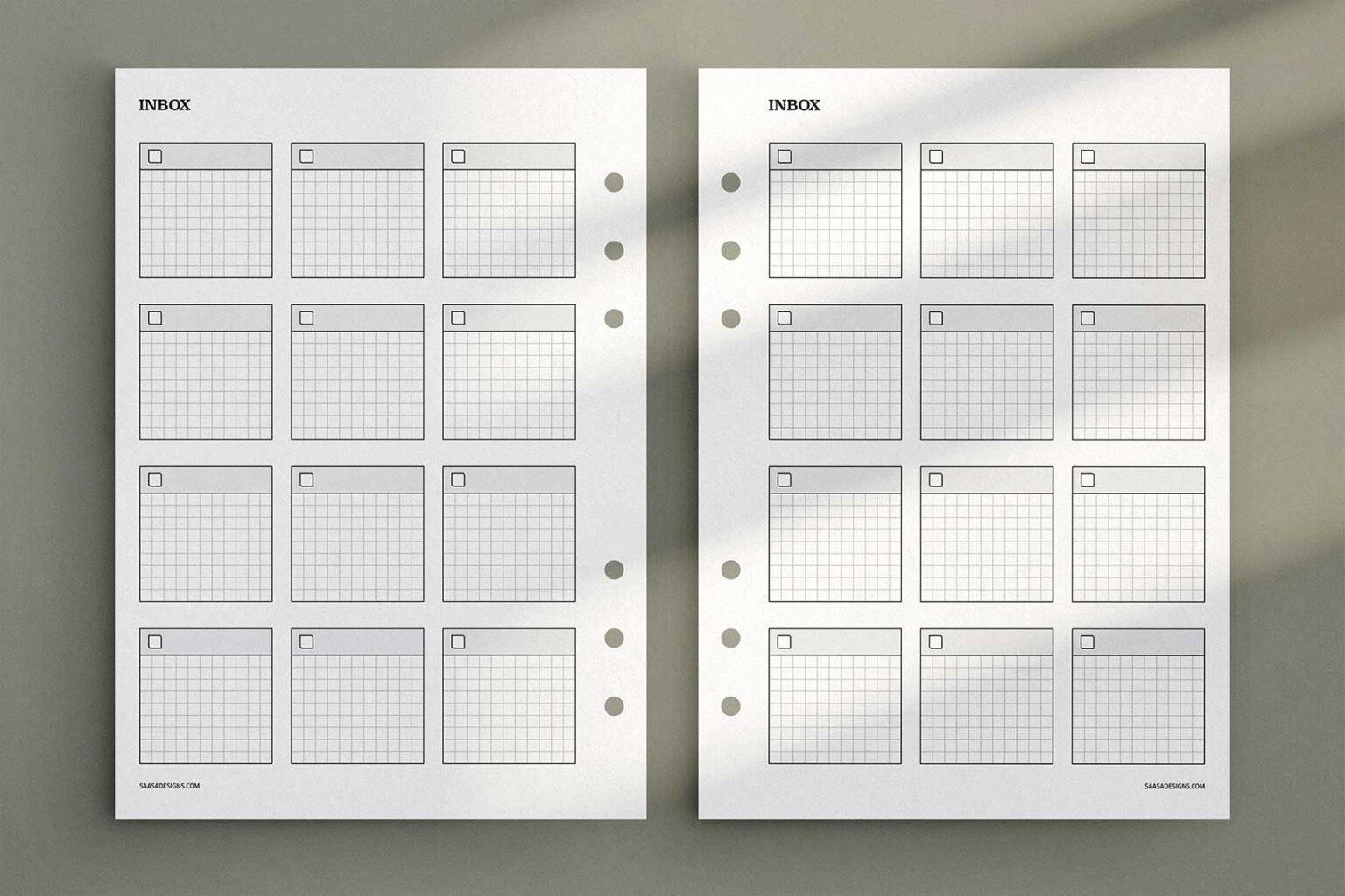 Daily Planner template. Free printable planner insert.