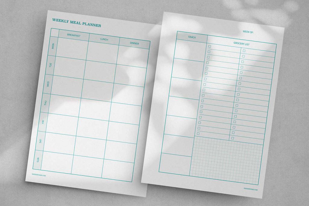 Free meal planner printable