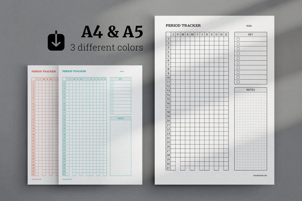 Menstrual cycle calendar tracker