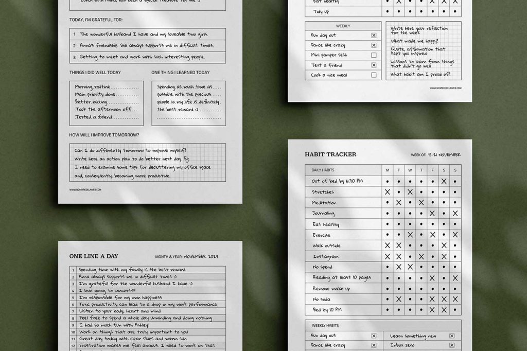 Routines and habits printables