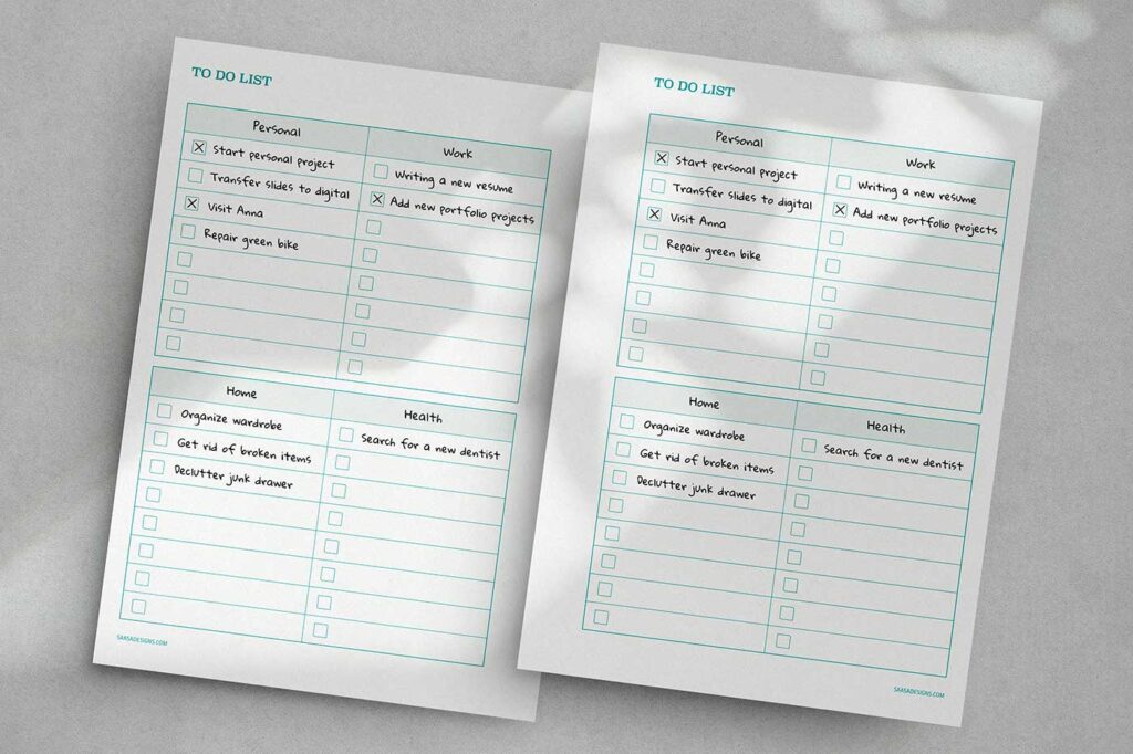 Printable to do list